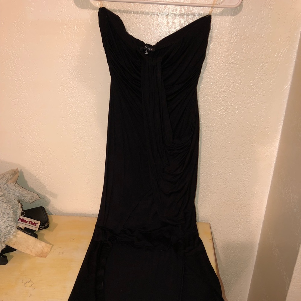 Black strapless dress